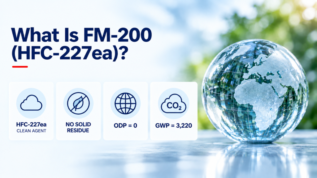 FM-200 HFC-227ea clean agent with ODP and GWP information