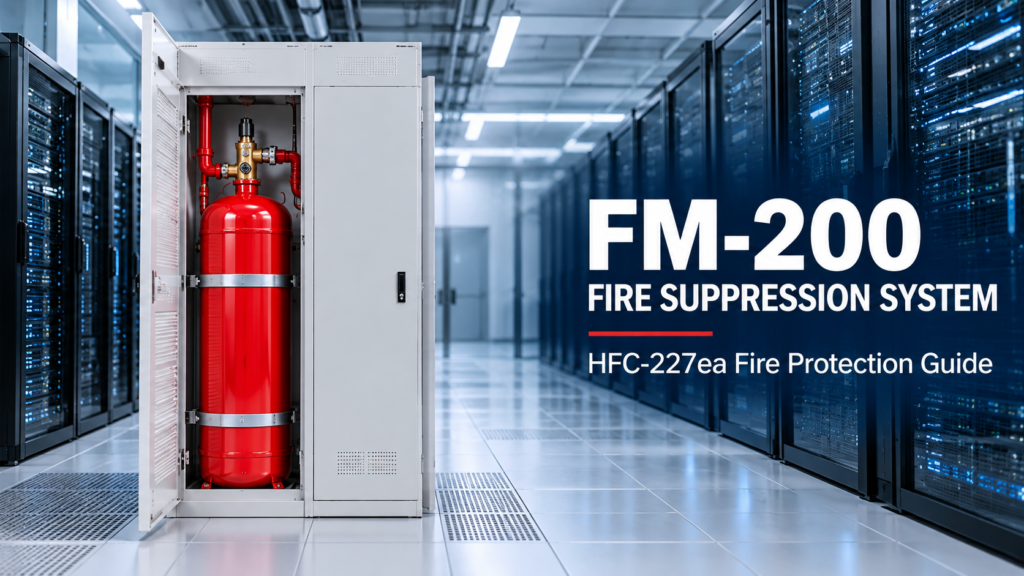 FM-200 HFC-227ea fire suppression system for data center protection